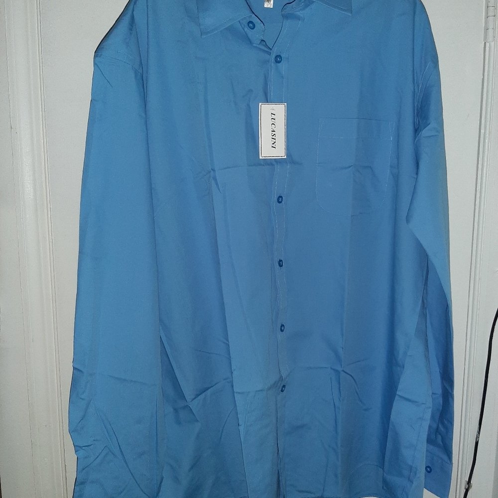 Lucasini Men's Long sleeve dress shirt